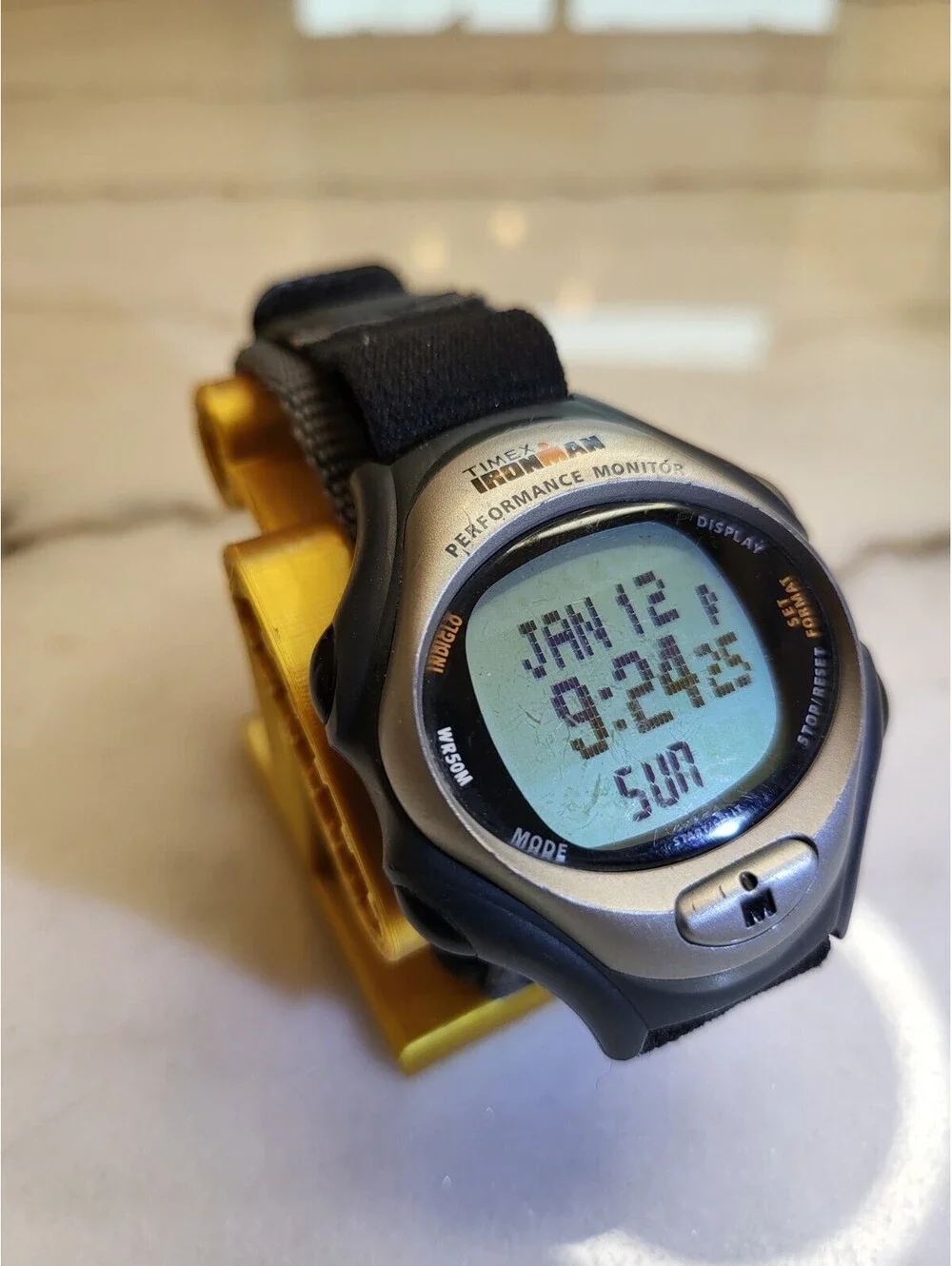 TIMEX Ironman Performance Watch Black Strap Indiglo Working Clean 45mm Adjustabl